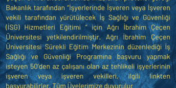 İş Sağlığı ve Güvenliği (İSG) Hizmetleri Eğitimi Duyurusu !