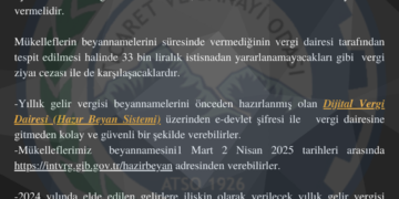 DEFTERDARLIKTAN DUYURU!