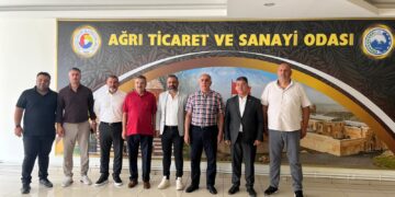 Ağrı 1970 Spor Kulübü Başkanı Ufuk BALKIS ve Yönetim Kurulu Üyelerinden ATSO’Ziyaret