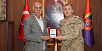 Ağrı İl Jandarma Komutanı Tuğgeneral Fatih Cemal KİPE’e Ziyaret