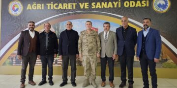 Ağrı İl Jandarma Komutanı Tuğgeneral Fatih Cemal KİPER’den ATSO’ya Ziyaret