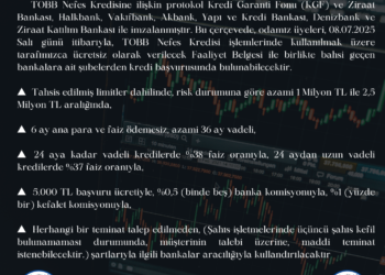 TOBB Nefes Kredisi için Detaylar
