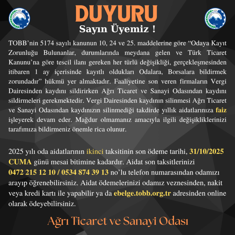 Önemli Duyuru!